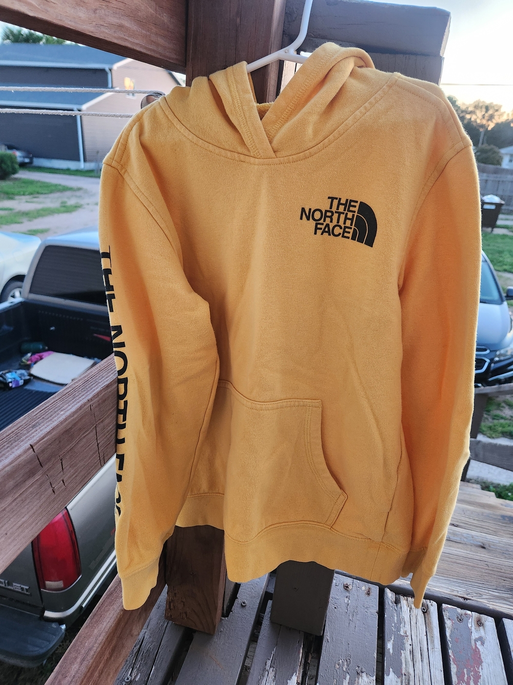 The North Face Kids Yellow Logo Hoodie Sweater